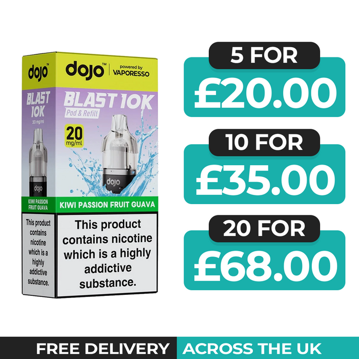 Vaporesso Dojo Blast 10k Kiwi Passion Fruit Guava Refill Pods