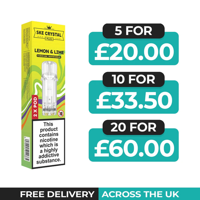 SKE Crystal Plus Lemon Lime Pods