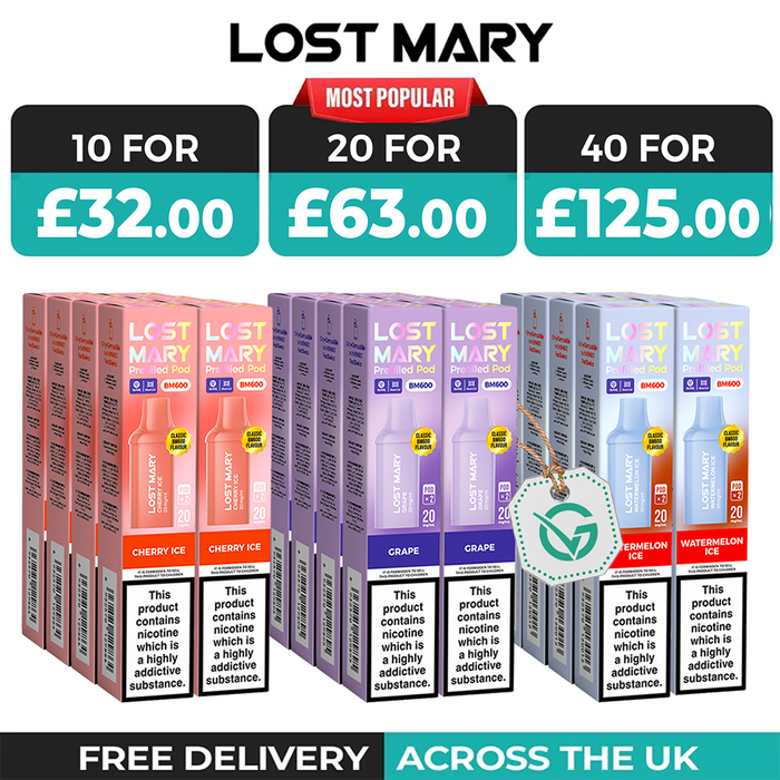 Lost Mary Bm600 Refill Pods - Box of 10, 20 & 40