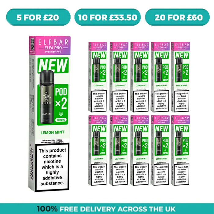 Lemon Mint Elfa Pro Prefilled Pods by Elf Bar