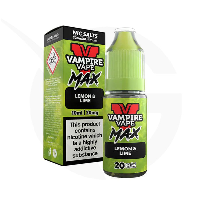 Lemon & Lime Nic Salt E-Liquid by Vampire Vape Max | 5 for 10 Lemon & Lime Nic Salt E-Liquid by Vampire Vape Max | 5 for 10