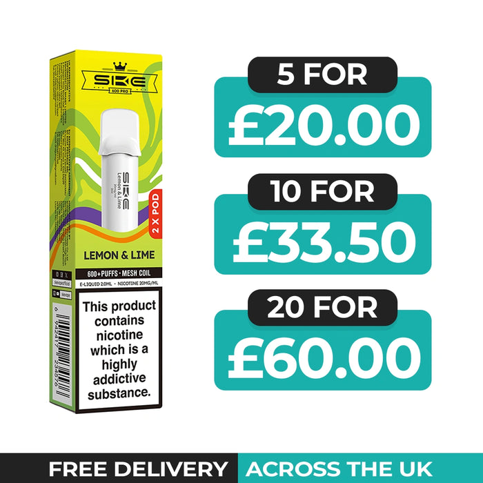 SKE 600 Pro Lemon & Lime Replaceable Prefilled Pods