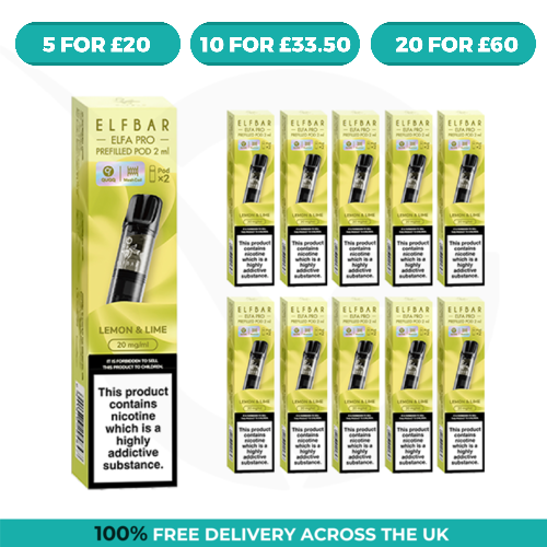 Lemon Lime Elfa Pro Prefilled Pods by Elf Bar