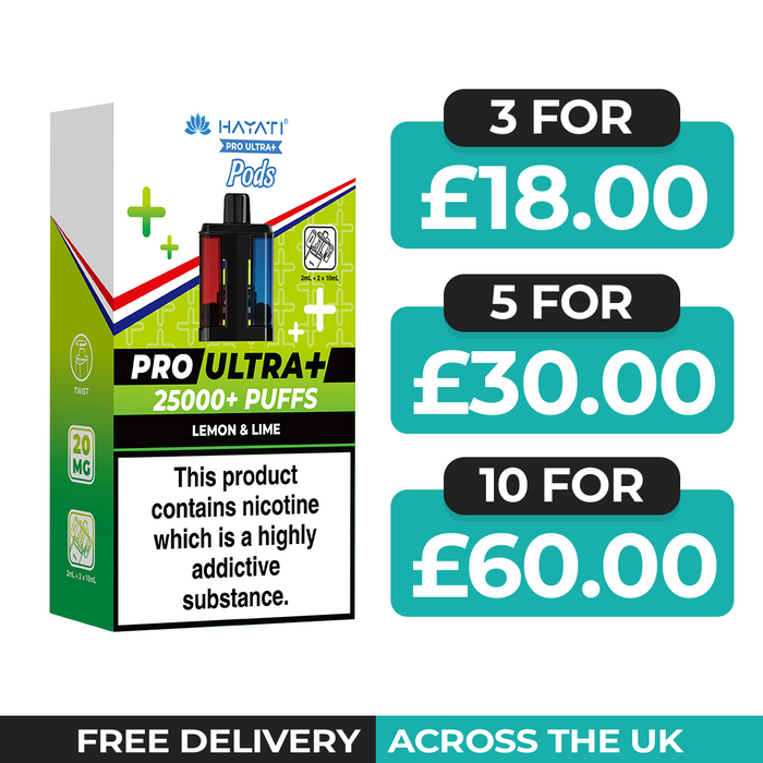 Hayati Pro Ultra Plus 25000 Lemon & Lime Refill Pods