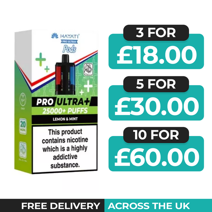 Hayati Pro Ultra Plus 25000 Lemon & Mint Refill Pods