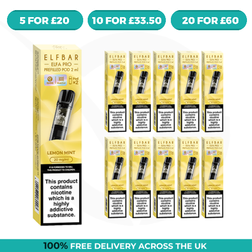 Lemon Mint Elfa Pro Prefilled Pods by Elf Bar