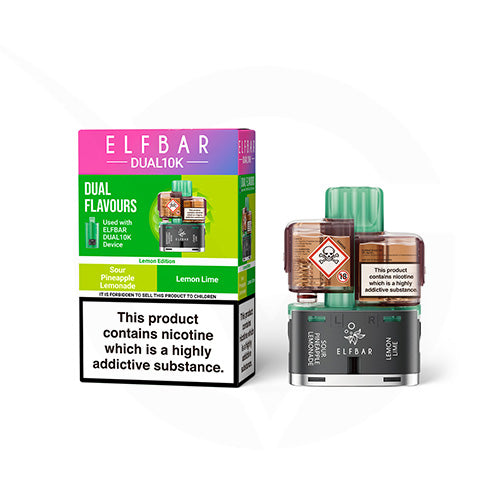 Lemon Edition Prefilled Pods By Elf Bar Dual 10k + Refilled Containers