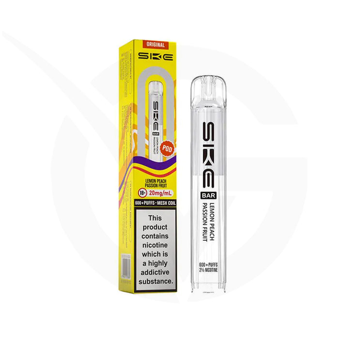 Lemon Peach Passion Fruit Prefilled Pods By SKE Bar 600