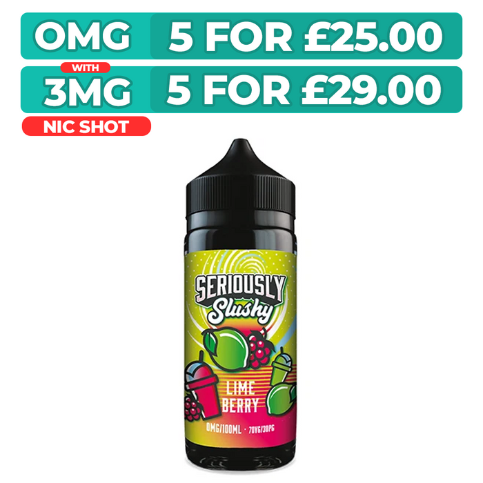 Lime Berry 100ml Shortfill E-Liquid By Seriously Slushy