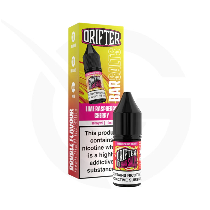 Lime Raspberry & Cherry 10ml Nic Salt E-Liquid By Drifter