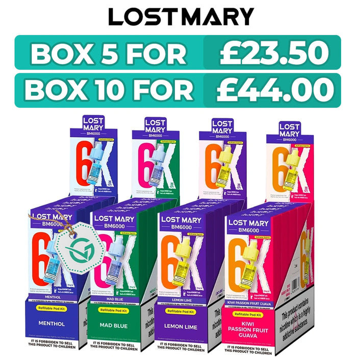 Lost Mary BM6000 Refill Pods - Box of 5 & 10
