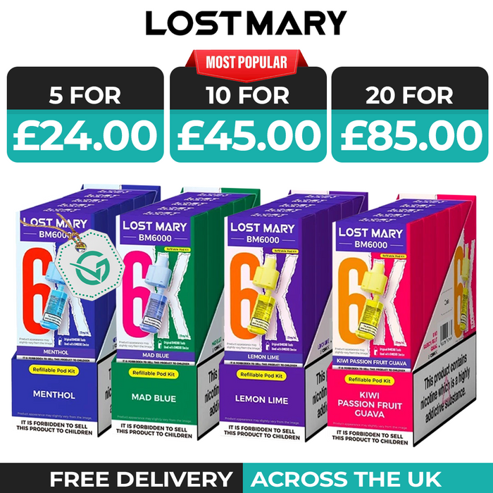 Lost Mary BM6000 Refill Pods - Box of 5 & 10
