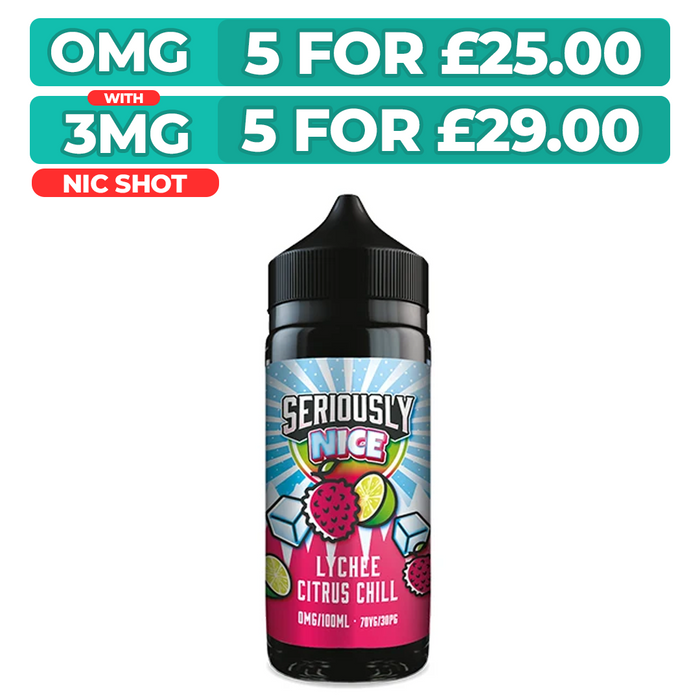 Lychee Citrus Chill 100ml Shortfill E-Liquid By Seriously Nice