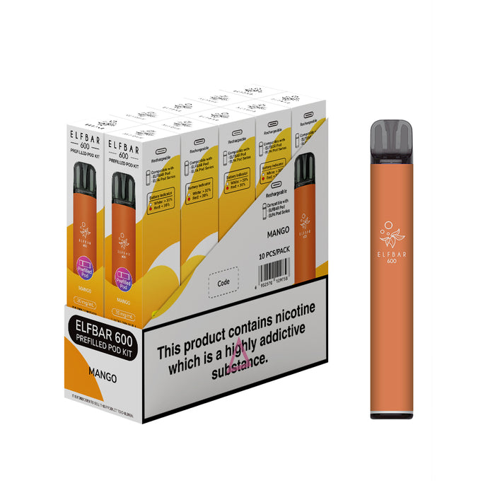 Elf Bar 600 Prefilled Pod Kit - Box of 10 Elf Bar 600 Prefilled Pod Kit - Box of 10