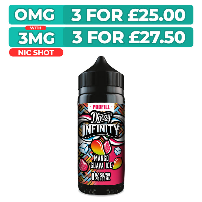 Mango Guava Ice 50/50 100ml Shortfill Doozy Infinity Pod Fill