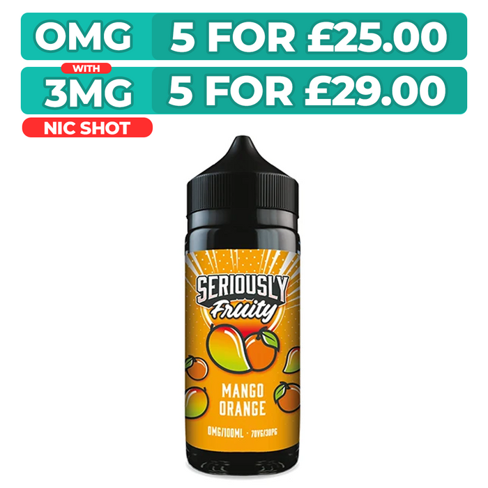 Mango Orange 100ml Shortfill E-Liquid By Seriously Fruity