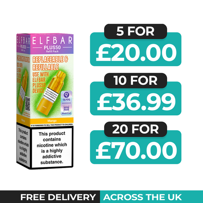 Elf Bar Plus 50 Mango Refill Pods