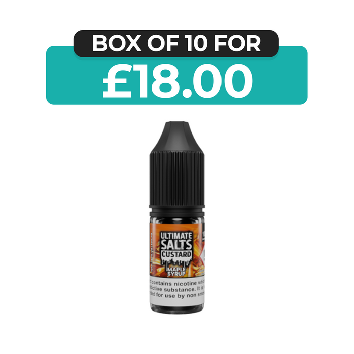 Maple Syrup Custard 10ml Nic Salt E-Liquid by Ultimate Juice