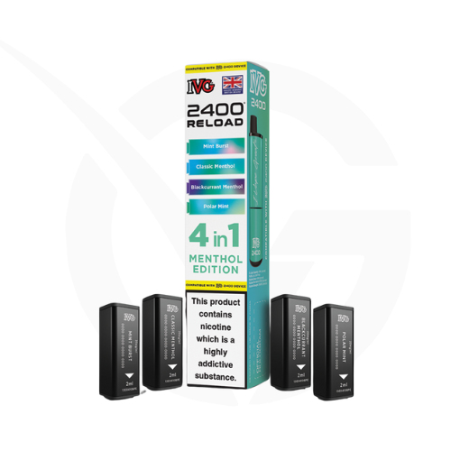 classic menthol ivg 2400 IVG 2400 Rechargeable Vape Classic Menthol main image 1