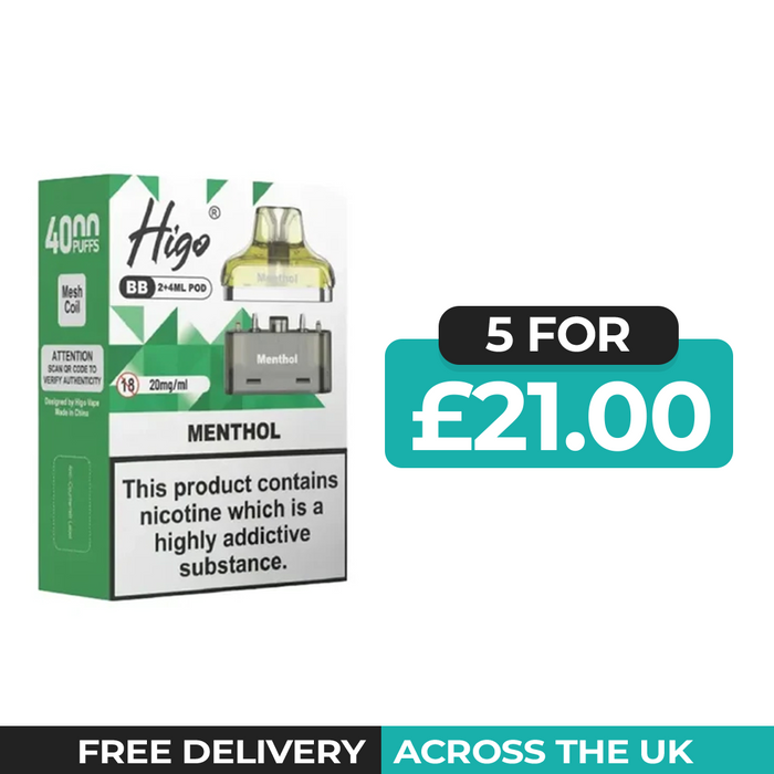 Higo BB 4000 Menthol Refill Pods