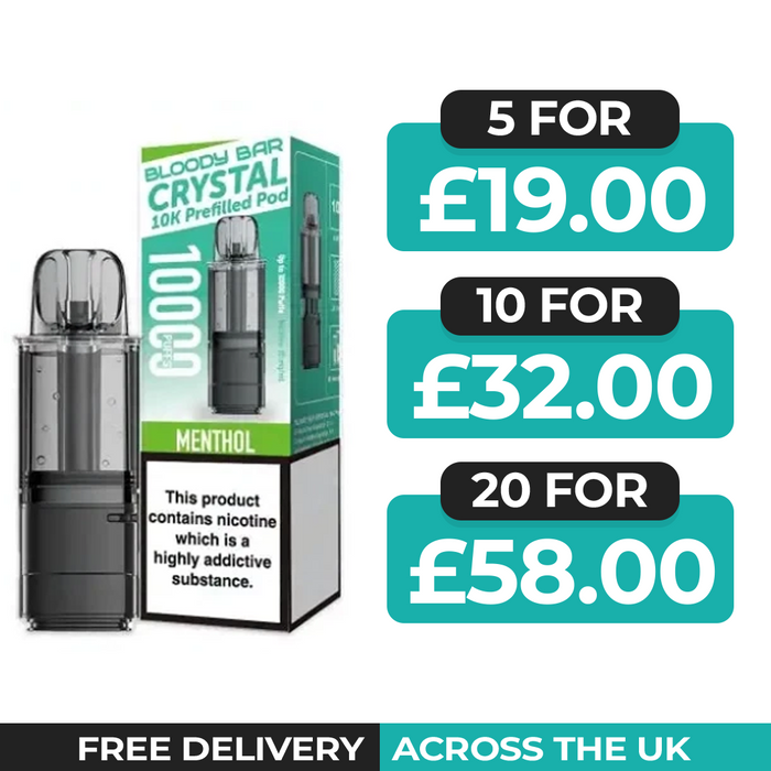 Bloody Bar Crystal 10k Menthol Refill Pods