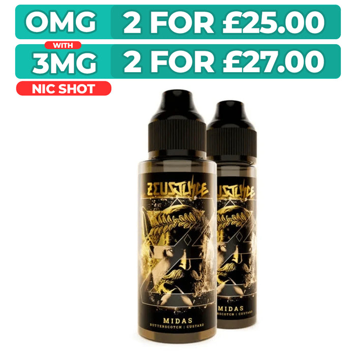 Midas 100ml Shortfill E- liquid by Zeus Juice
