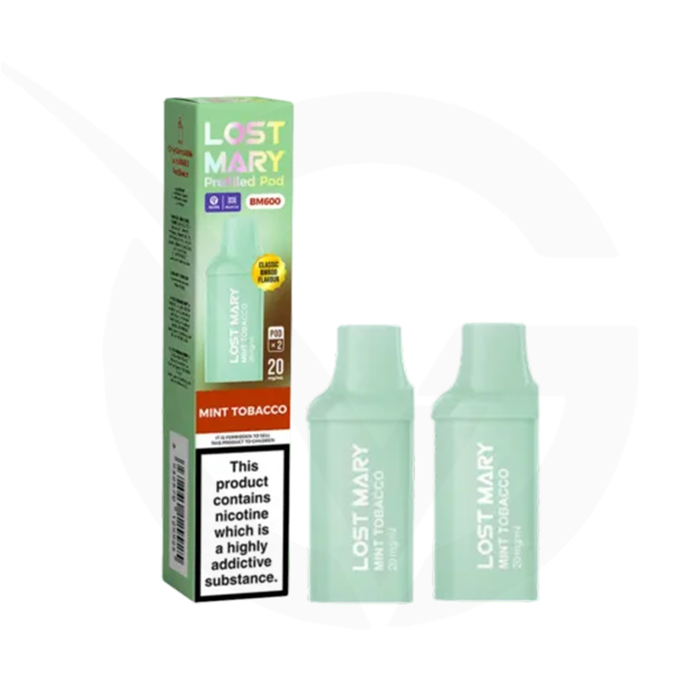 Mint Tobacco Prefilled Pods By Lost Mary BM600