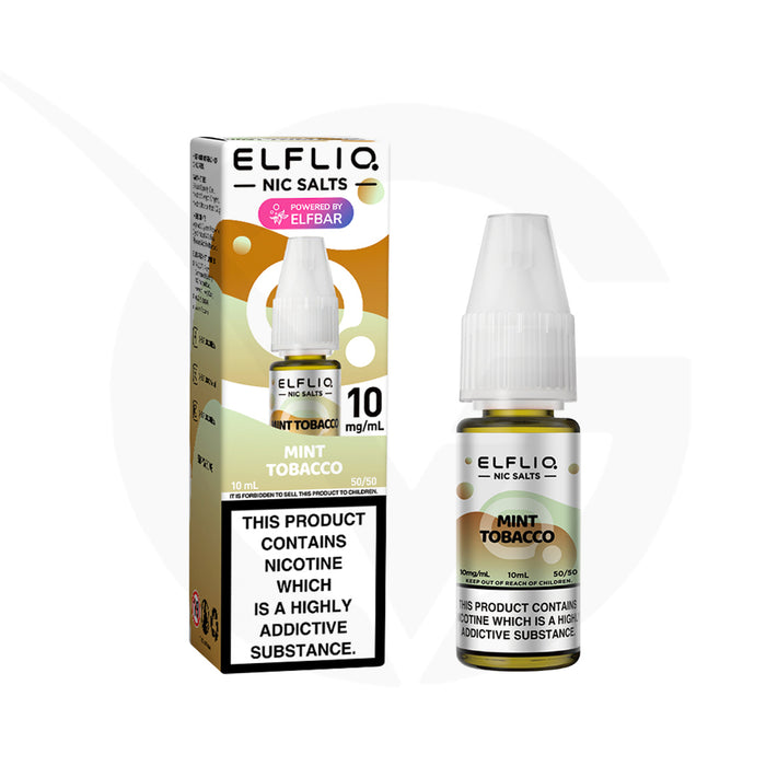 Mint Tobacco 10ml Elfliq Nic Salt E-Liquid By Elf Bar