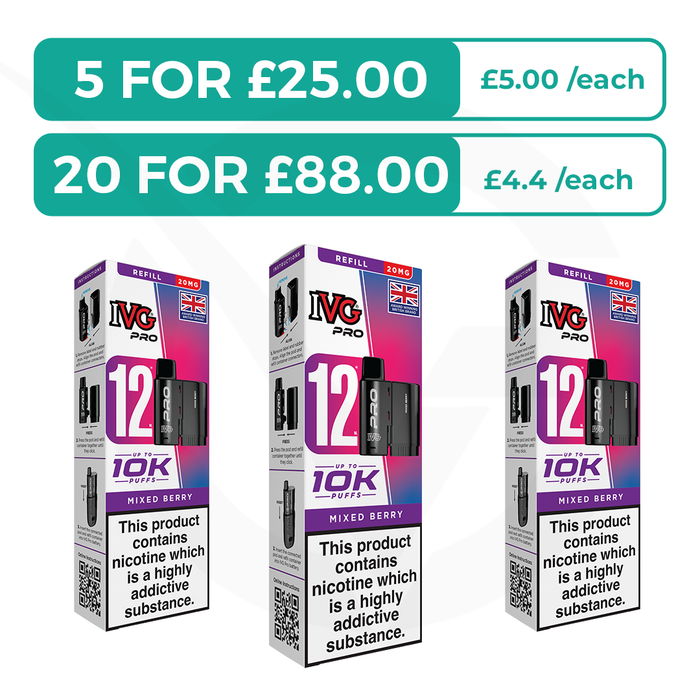 Mixed Berry Prefilled Pods By IVG Pro + Refill Containers