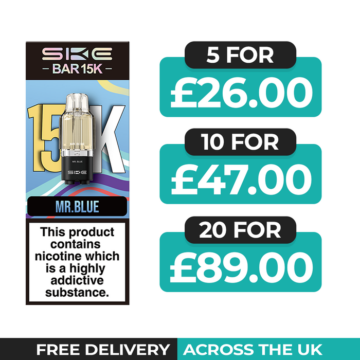SKE Bar 15K Mr Blue Refill Pods