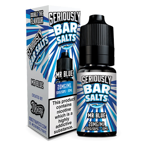 Mr Blue 10ml Nic Salt E-Liquid By Seriously Bar Salts