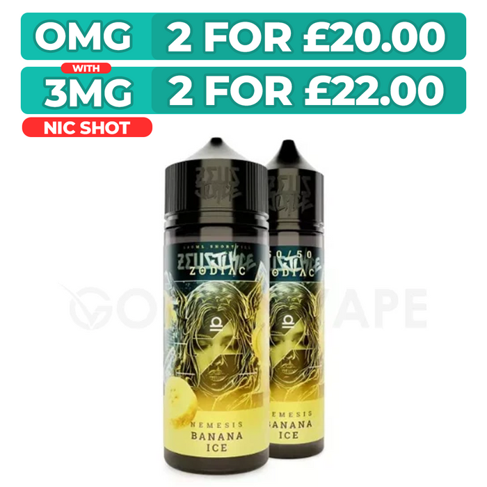 Nemesis 100ml Shortfill E-Liquid By Zeus Juice Zodiacs