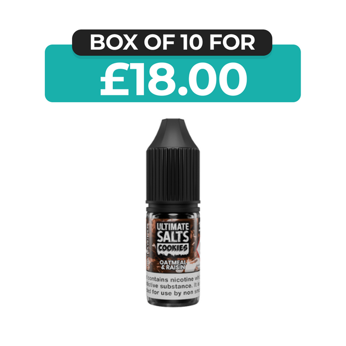Oatmeal & Raisin Cookies 10ml Nic Salt E-Liquid by Ultimate Juice