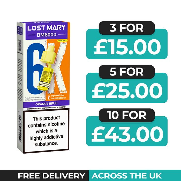 Lost Mary BM6000 Orange Bruu Prefilled Refill Pods