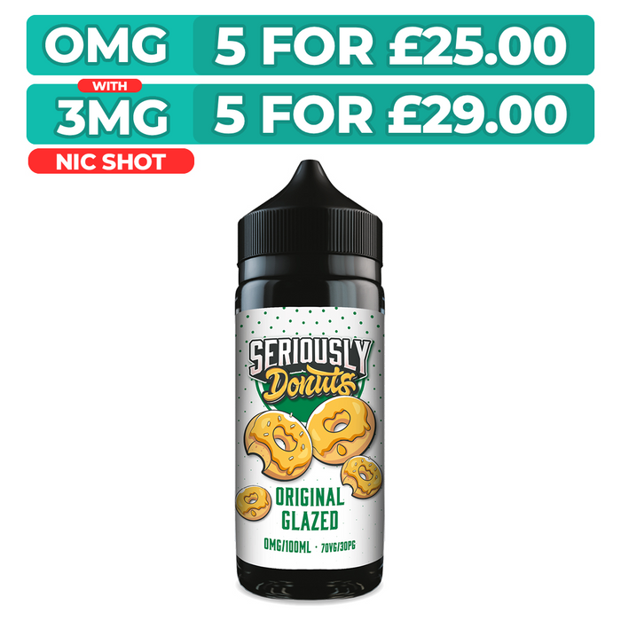 Seriously Donuts Original Glazed 100ml Shortfill E-Liquid