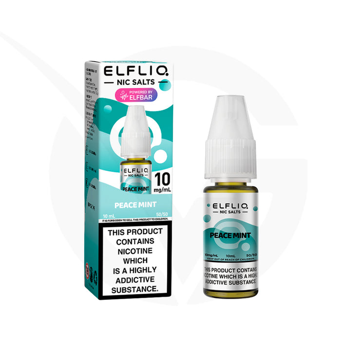 Peace Mint 10ml Elfliq Nic Salt E-Liquid By Elf Bar