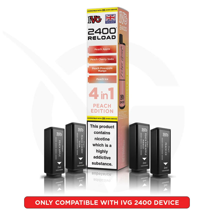 Peach Edition IVG 2400 Reload Prefilled Pods
