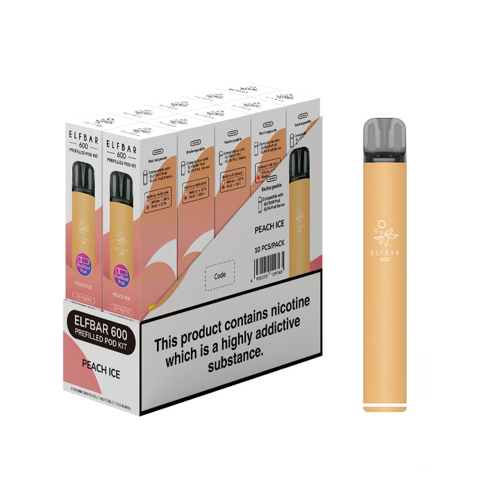 Elf Bar 600 Prefilled Pod Kit - Box of 10 Elf Bar 600 Prefilled Pod Kit - Box of 10