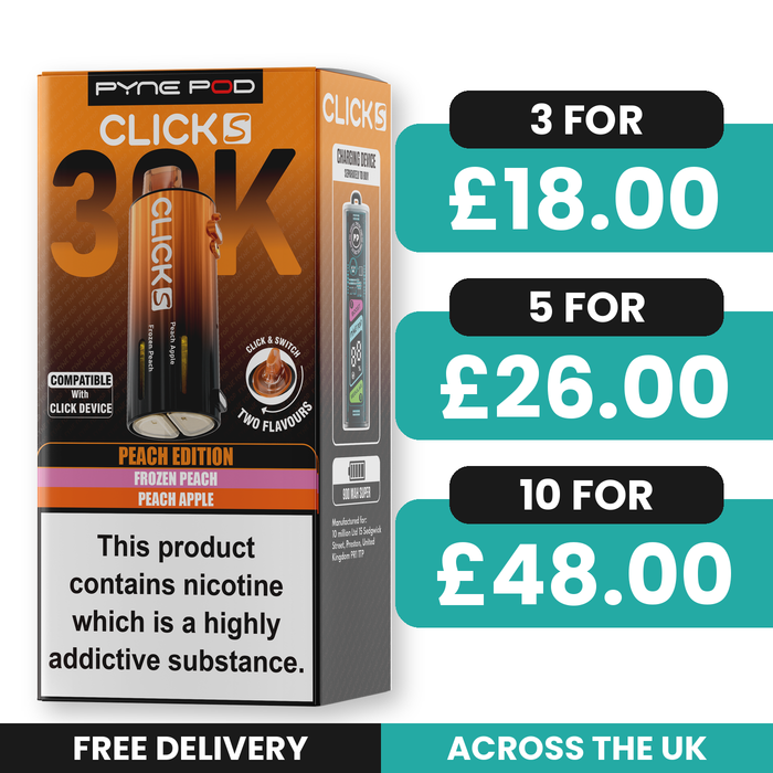 Pyne Pod Click S 30K Peach Edition Refill Pods