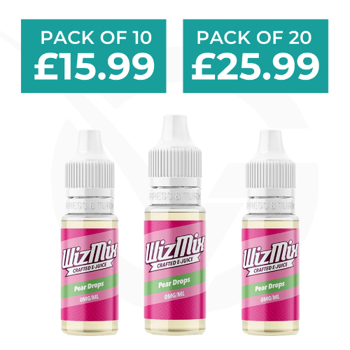 Pear Drops 10ml E-Liquid By Wizmix - Pack of 10 & 20