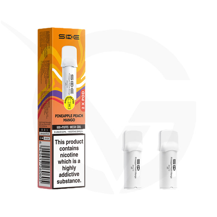 Pineapple Peach Mango Crystal 600 Pro Prefilled Pods by SKE