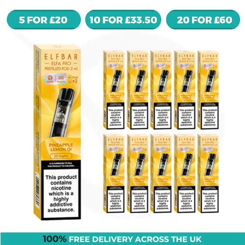 Pineapple Lemon Qi Elfa Pro Prefilled Pods by Elf Bar