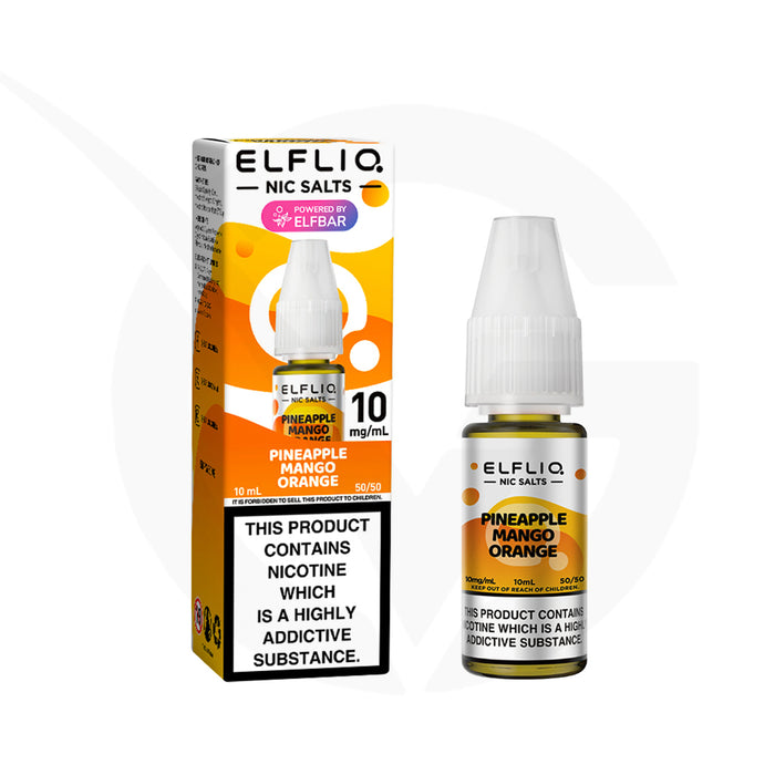 Pineapple Mango Orange 10ml Elfliq Nic Salt E-Liquid by Elf Bar