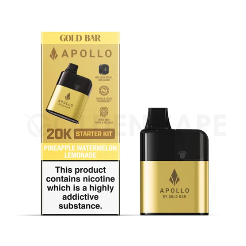 Gold Bar Apollo Big Puff Disposable Vape Kit