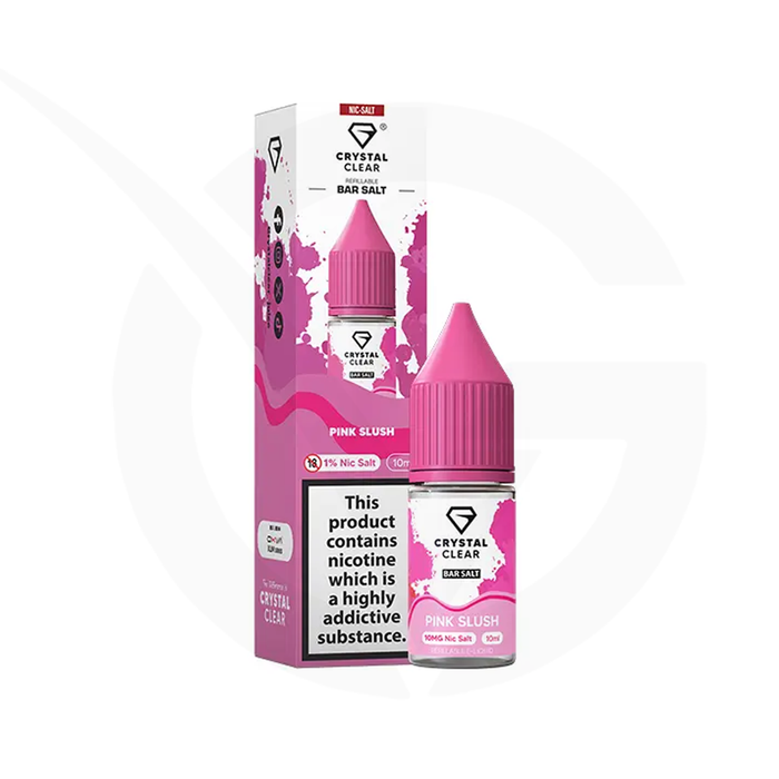 Pink Slush 10ml Nic Salt E-Liquid By Crystal Clear