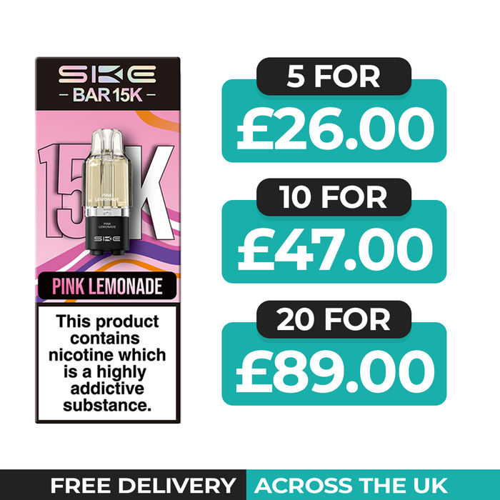 SKE Bar 15K Pink Lemonade Refill Pods
