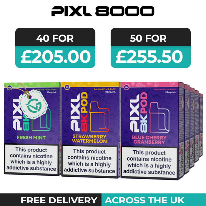 Pixl 8000 Refill Pods Box of 5 and 10