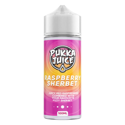 Raspberry Sherbet 100ml Shortfill E-Liquid By Pukka Juice