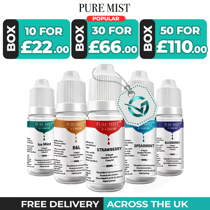Pure Mist 10ML E Liquid - Pack Of 10