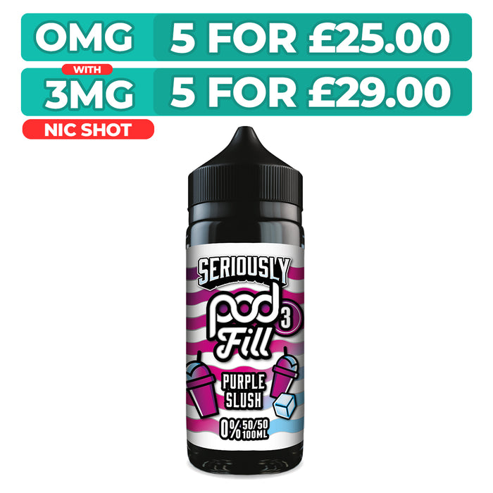 Doozy Seriously Pod Fill 3 Purple Slush 100ml Shortfill E-Liquid